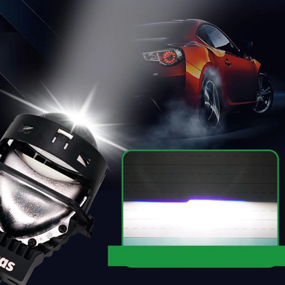 70W Hyperboloid Bi LED Projector Lens Matrix Auxliary LED Lights Auto 3 inch Headlight Lenses Lamps Car Accessories