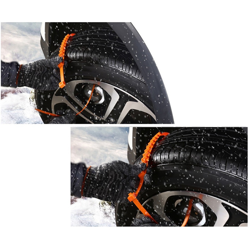 40Pcs Anti-Skid Snow Chains Set For Car Truck Snow Mud Wheel Tire Cable Ties Anti-Slip Chains