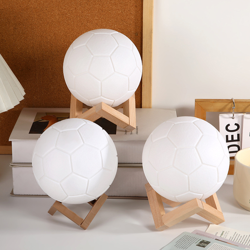 Creative football shaped night lights, colorful lights, and a sense of atmosphere
