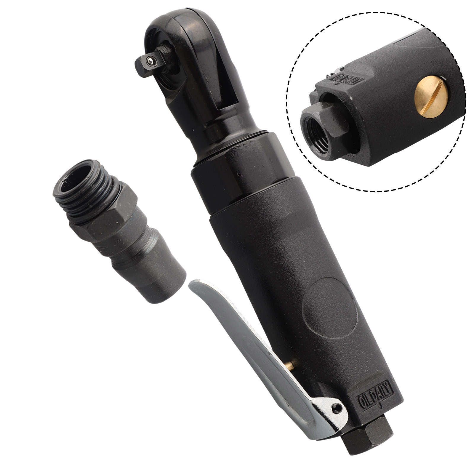 1pcs 1/4Inch Straight Shank Pneumatic Air Ratchet Wrench Professional High Torque For Repair Workshop Equipment Air Tools