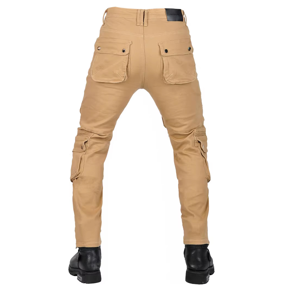 Men's Motorcycle Riding Pants with 4 X CE Armor Multi-Pocket Cargo Trousers Motocross Racing Jeans Retro Street Bike Pant Moto