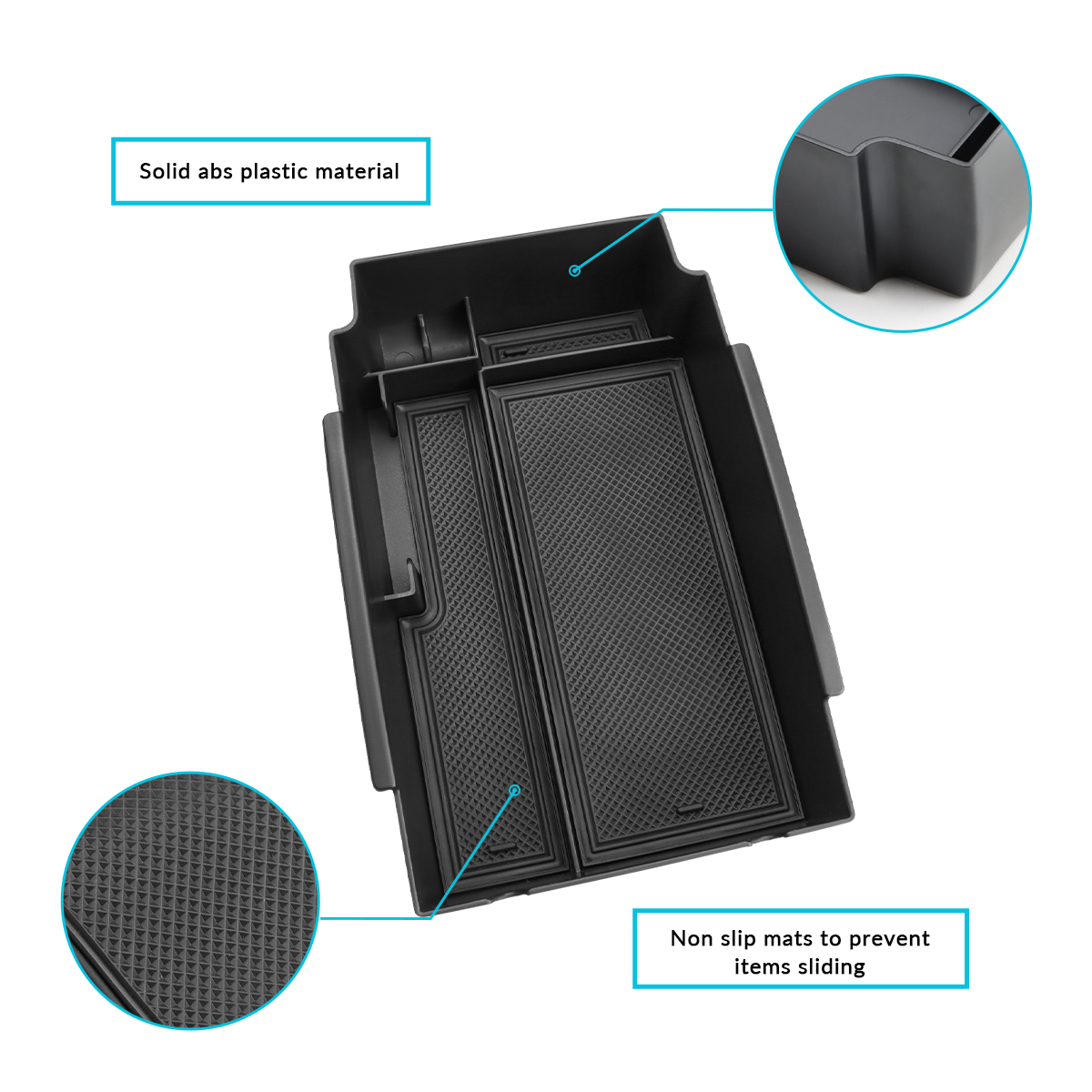 Car Armrest Storage Box Organizer For Subaru Crosstrek 2024 Center Console Arm Rest Container Tray Stowing Accessories