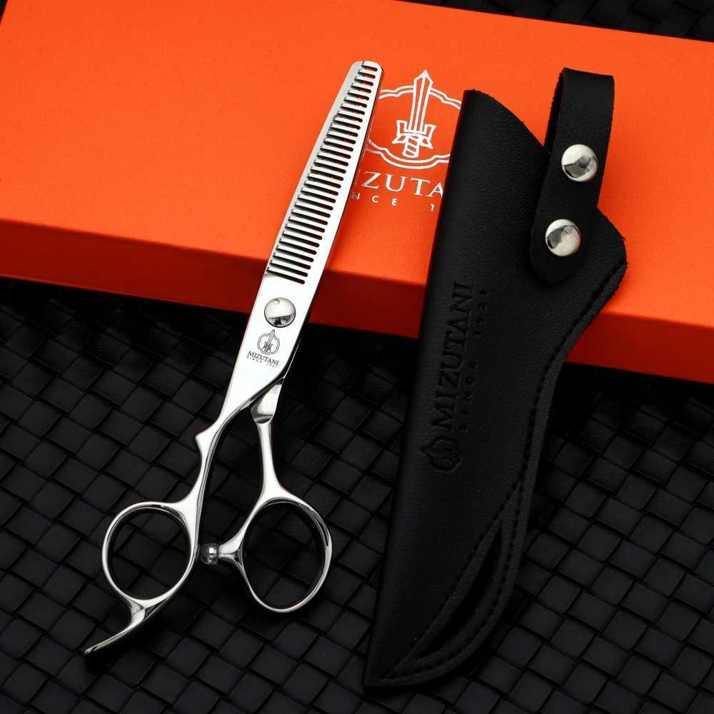 Hair Scissors Mizutani Left Hand Professional Barber Left Hand Tool 440C 6-6.5-6.8 inch Thin Razor Q240521
