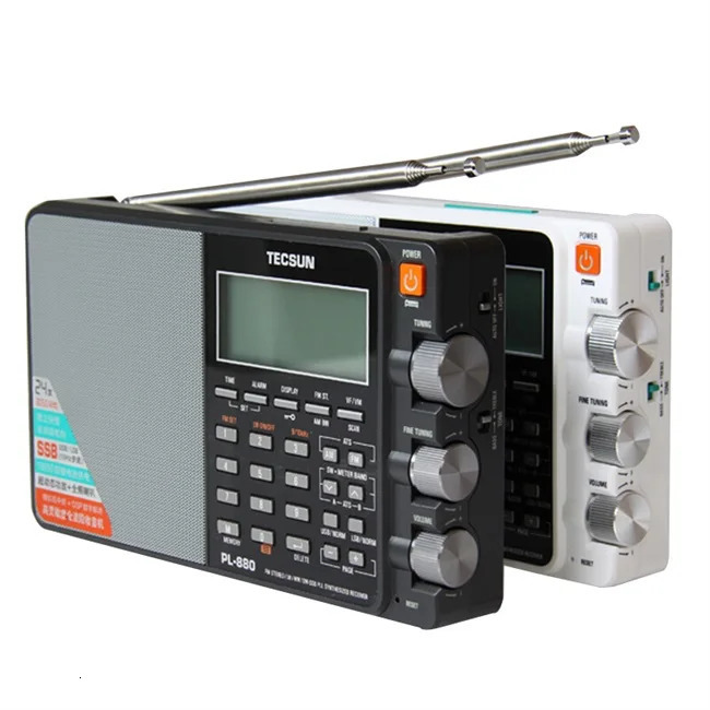 Tecsun PL880 Radio Full Band Digital Tuned Stereo Short Wave HAM Portatil Am Fm LWSWMWSSB Highend metallic receiver 240506