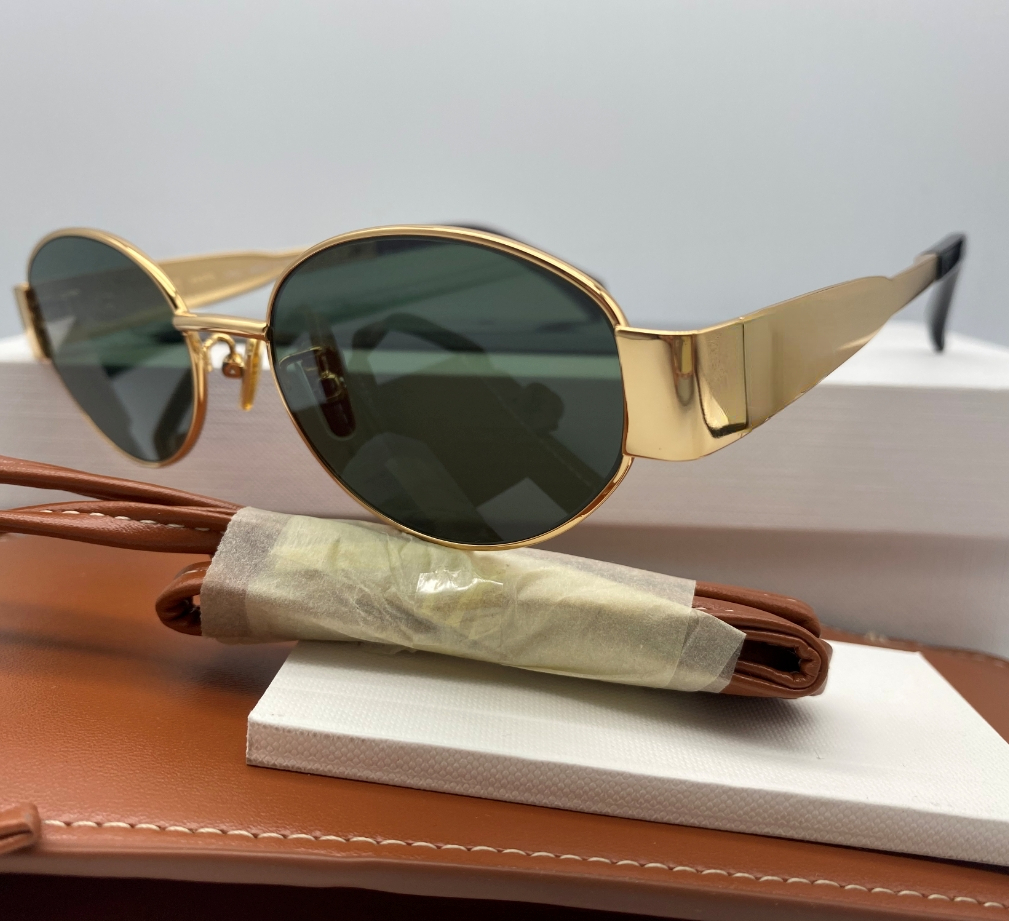 2024 Stylish Small Oval Mirror Sunglasses for Women Durable Luxury Brand Designer Eye Mask Morden for Women Alloy Black UV400