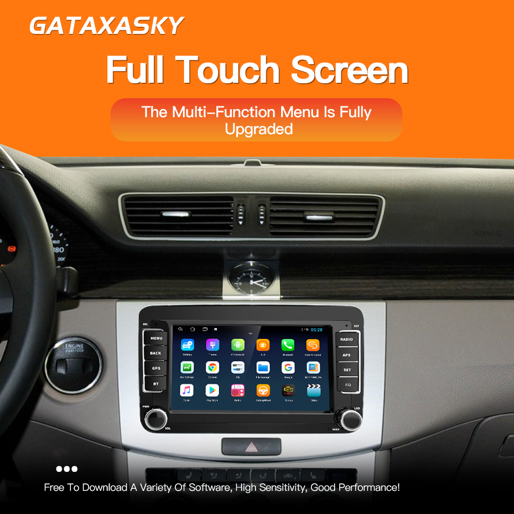 GATAXASKY 7" Android Car Radio GPS For VW / Volkswagen Skoda Octavia golf 5 6 touran passat B6 polo Jetta Radio Player Carplay