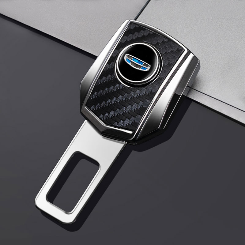 Car seat belt clip bayonet plug safety strap extender logo customize For Geely Emgrand Gc Gx X Lc Ec Panda Emblems Atlas Coolray