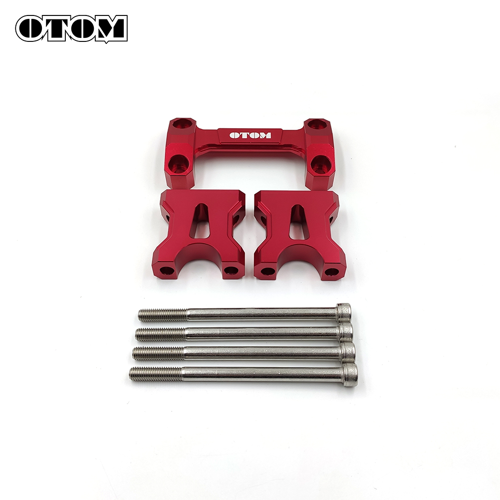 OTOM 28MM Motorcycle Handlebar Clamp Mount Base Handle Bars Riser w/ Mount Bolts CNC Aluminum For KAYO T4 GUIZUN MX6 Off-road
