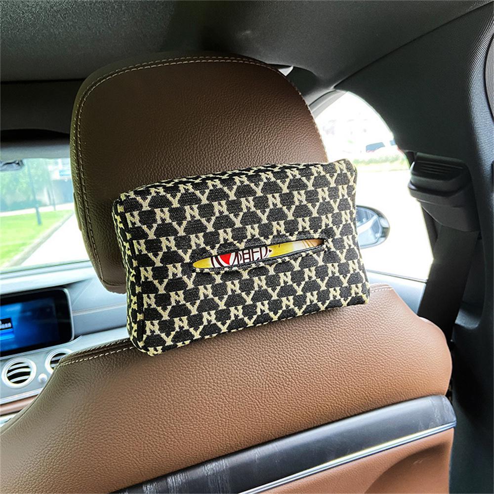 Sunflower Car Tissue Box Creative Car Tissue Hanging Paper Box Auto Interior Backseat Tissue Case Storage Bag Decoration