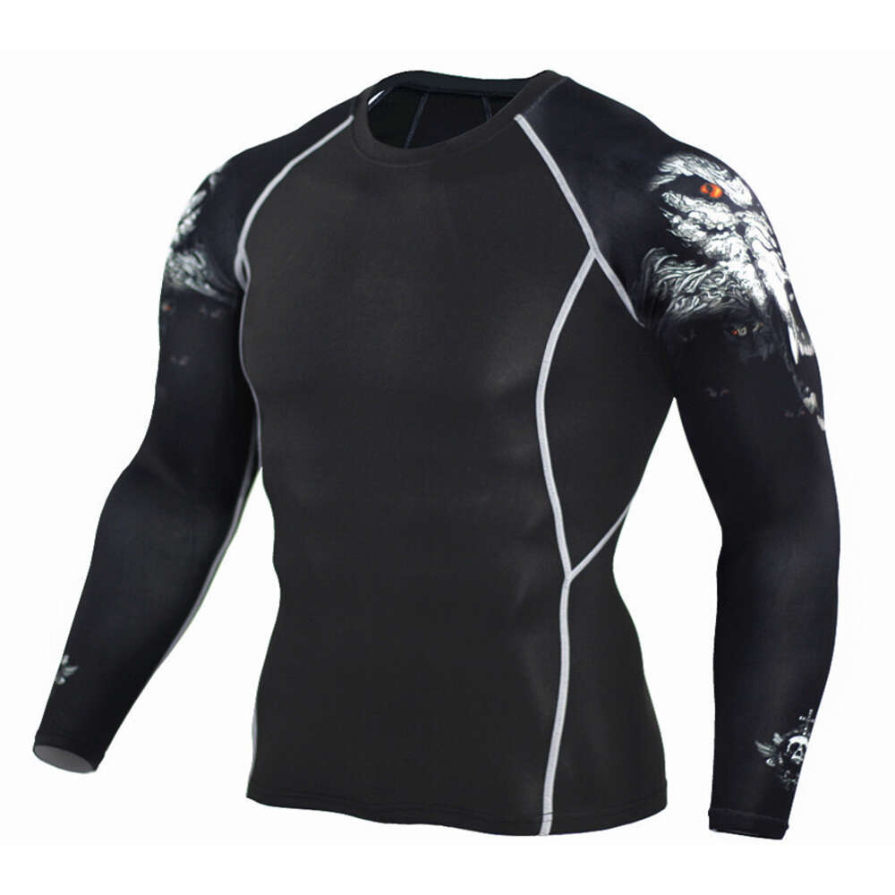 Ddmytiger Flower Arm Sports Quick Drying Men S T Shirt Basketball Running Fiess Elastic Training Compression Suit H