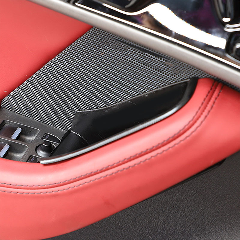 ABS Black Car Door Storage Box Tray Inner Handle Armrest Arm Rest Container Bin For Jaguar F-TYPE 2013-2022 Car Accessories