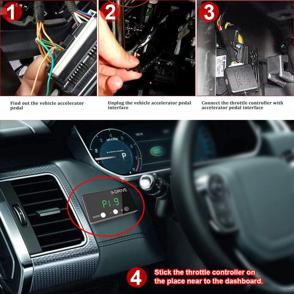 Racing Accelerator Potent Booster Throttle Response Controller Tuning Parts Accessory 9 Drive 5 Modes Portable Pedal Booster