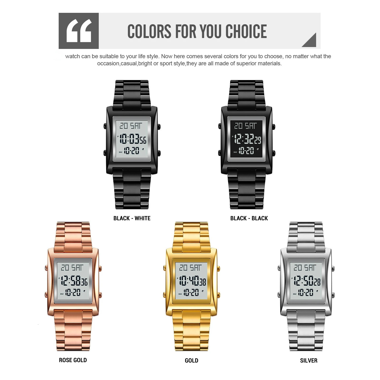 Fashion Mens Digital Watches Luminous Waterproof Male Clock Electronic Wristwatch Relogio Masculino Montre Homme Alarm 240517