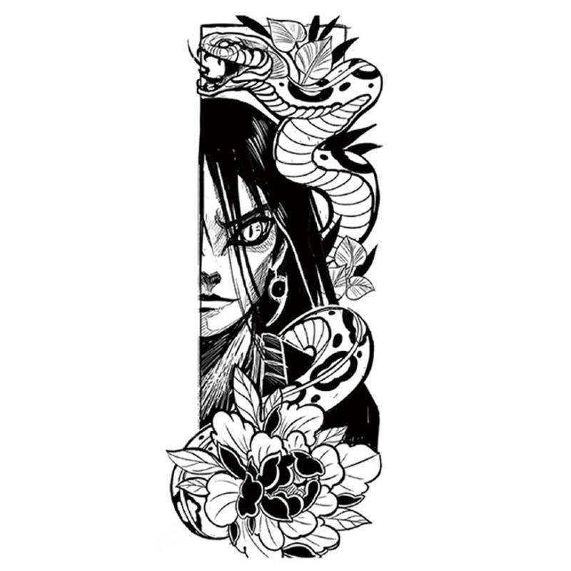 1~8PCS Watercolor Rose Flower Temporary Tattoo For Women Kids Cherry Fake Tattoos Sticker Sexy Lotus Henna Waterproof
