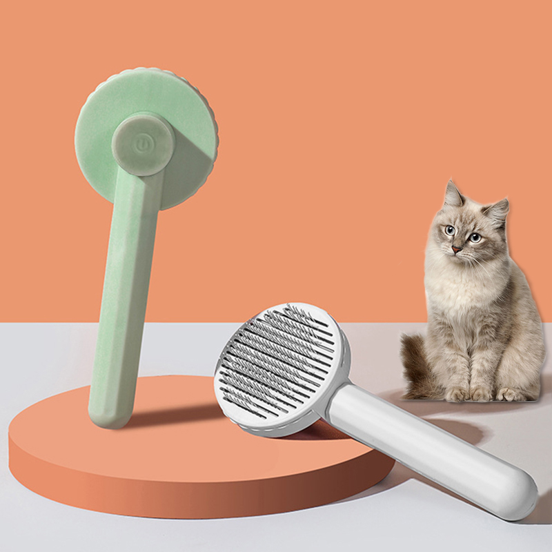 Pet Hair Removal Comb Self Cleaning Slicker Cat and Dog Universal Massages Particle Hair Brush Kitten Cat Grooming Brush Comb