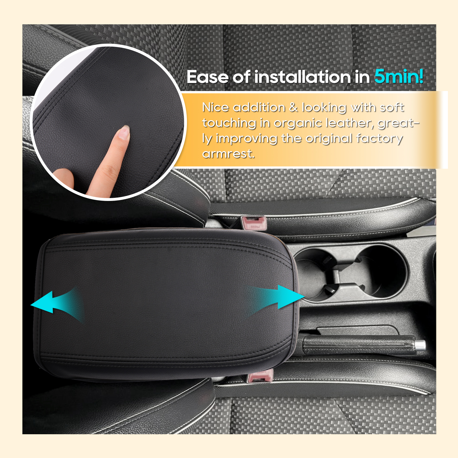 LFOTPP Car Armrest Box Cover for Ceed Proceed GT/XCeed GT SW Central Control Armrest Storage Box Pad Auto Interior Accessories