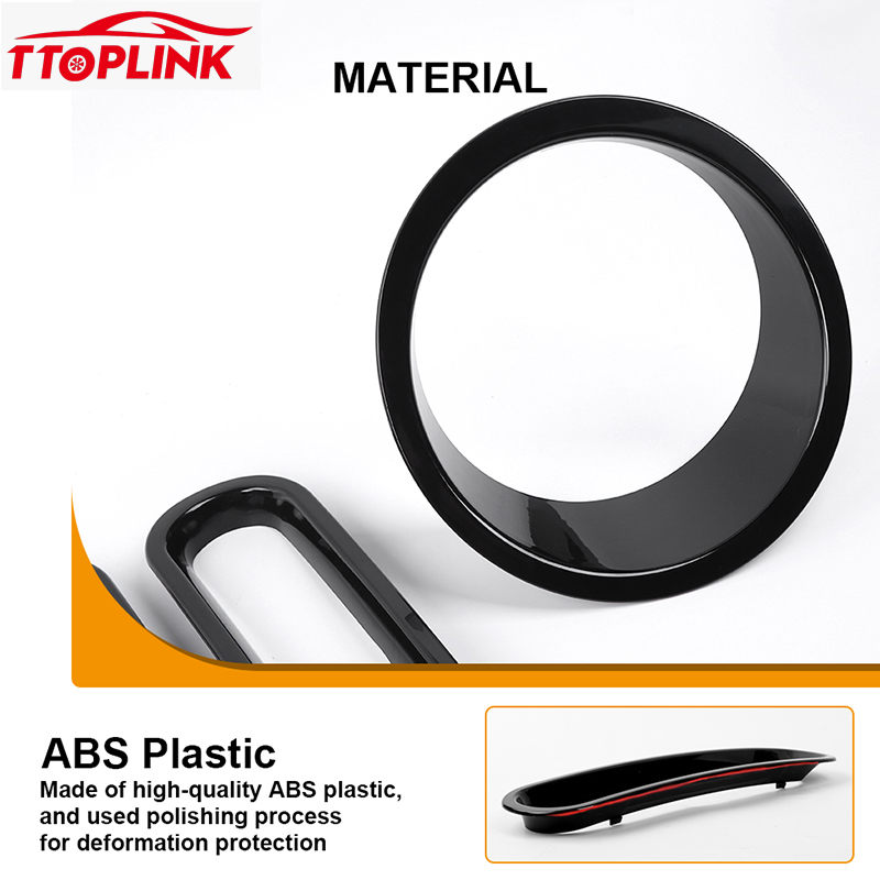 ABS Exterior Headlight Decorative Ring/Grille Decorative Ring Cover without Mesh for Jeep Weangler JK 2007-2017 Car Accessories