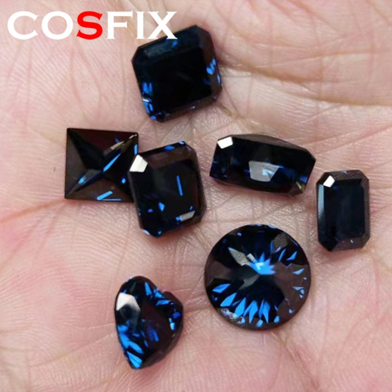 Royal blue Moissanite Loose Stones 100 Faced Cut Moissanite Diamonds Stone Heart Radiant Ascher Moissanite Loose Diamond