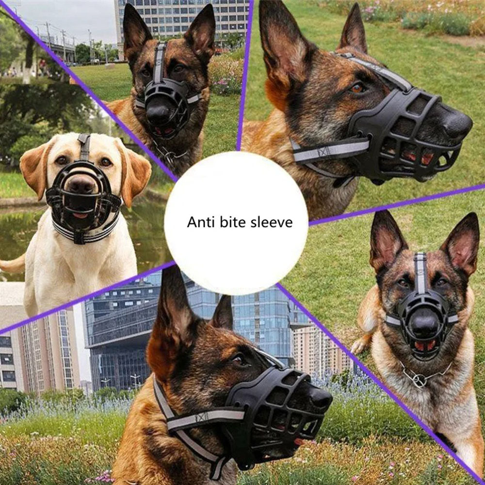 Soft Silicone Pet Anti-biting Chewing Breathable Basket Durable Strong Mask Muzzle pet Dog Supplies