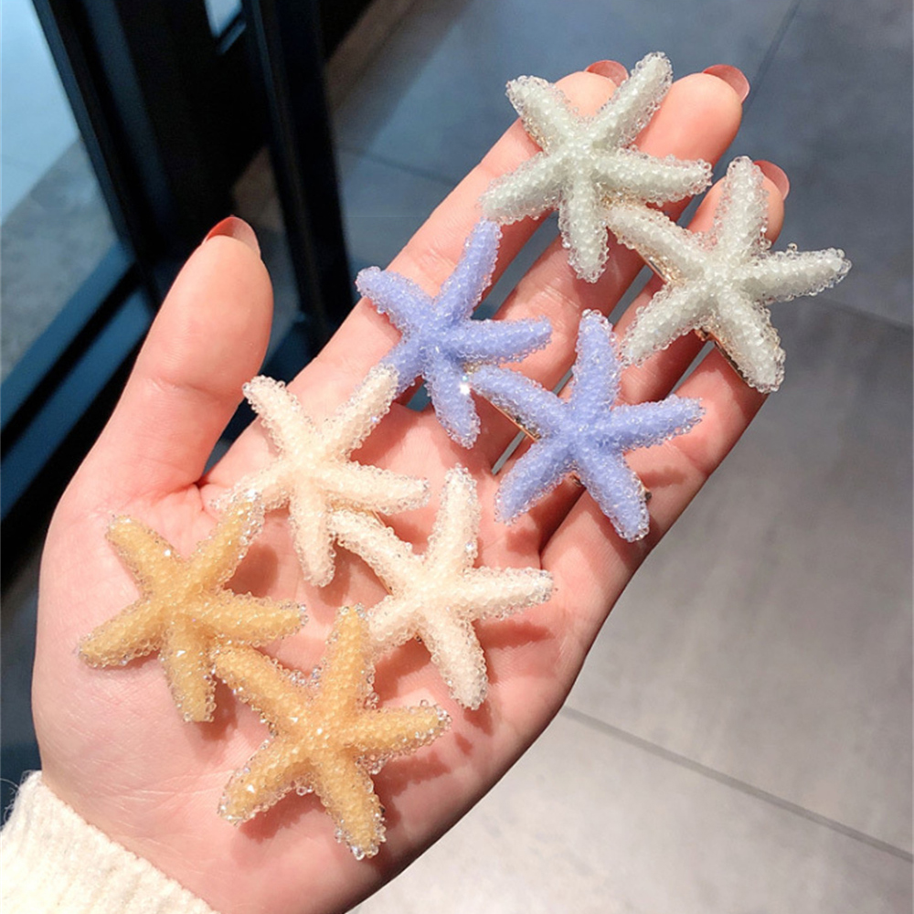 Pearl Hair Clip And Headband Simple And Versatile Korean Clothing Accessories Starfish Hairpin Sweet Personality Starfish