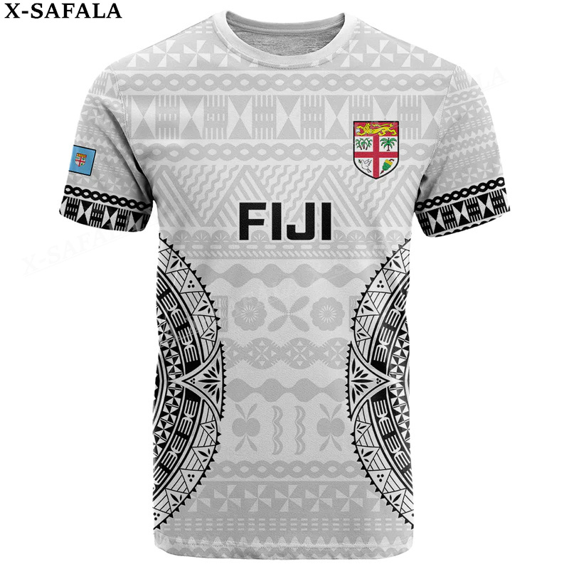 Fiji Rugby Polynesia Fiji For 7s, Its Time 3D Printed Short Sleeve T-shirt Summer Round Neck Men Female Casual Top Tee-2