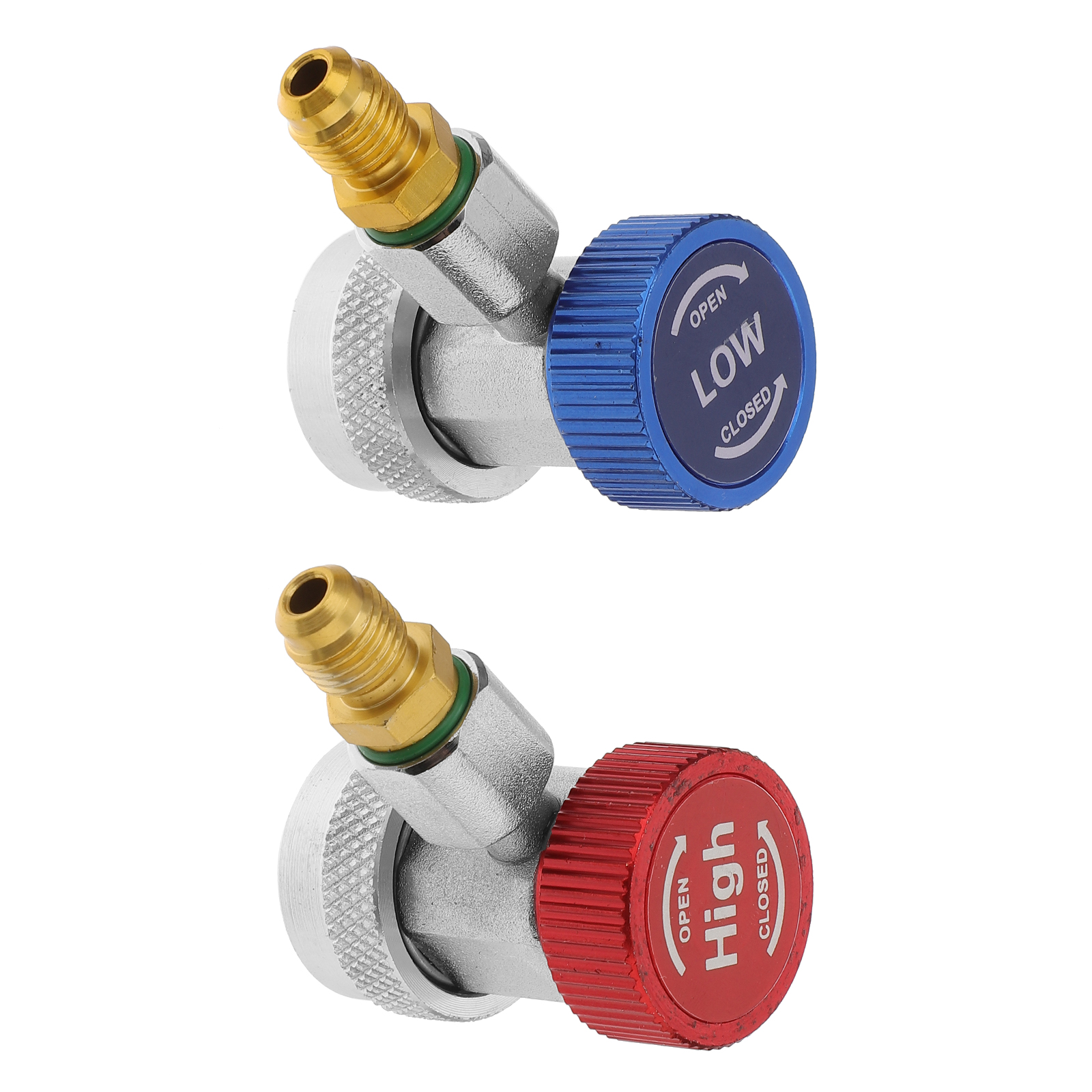 R134A Adapter Coupler Quick Ac Connector Kit Hose Refrigerant Fittings Car Recharge Gas 134A Hvac Air Conditioning Can