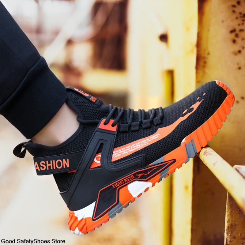 High Men's top Steel Toe Work Men Anti-puncture Woman Safety Boots Man Indestructible Shoes d360