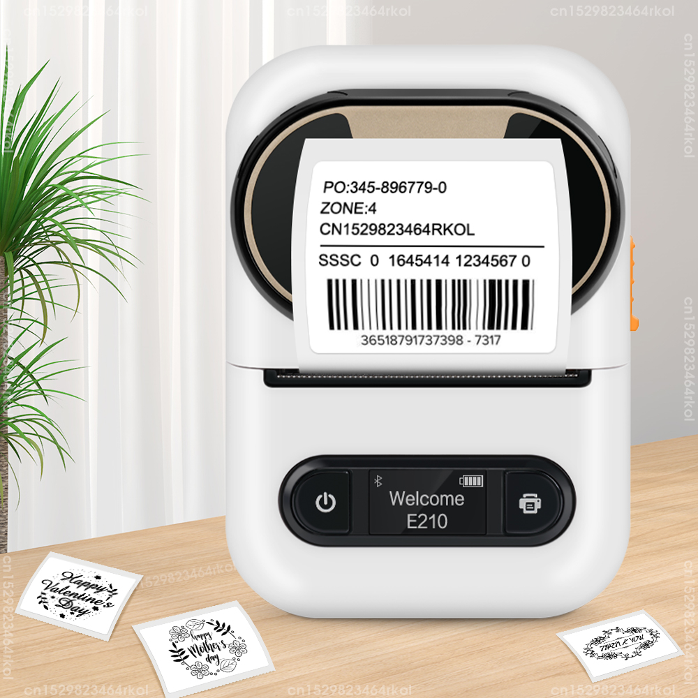 E210 Thermal Printer Self Adhesive Sticker Printer Similar as B21 M110 P50 Labeling Machine Mini Labeller or 3PK E210 Label