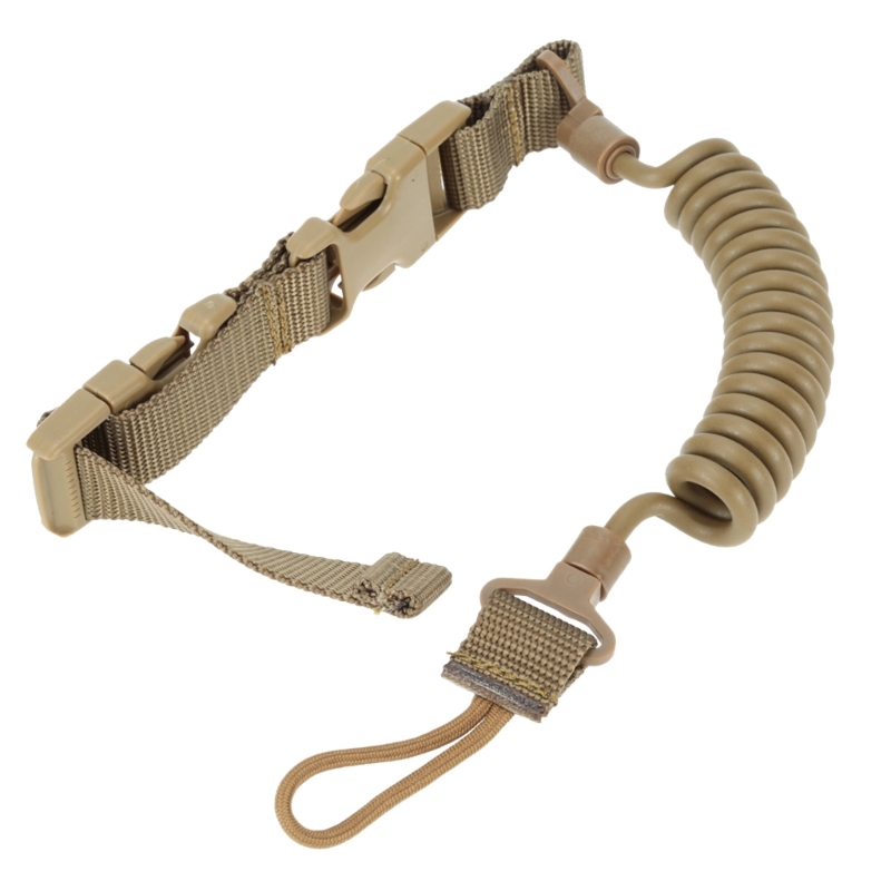 Guns Secure Lanyard Sling Strap Hunting Accessories Military Tactic Lanyard Multipurpose Spring Lanyard
