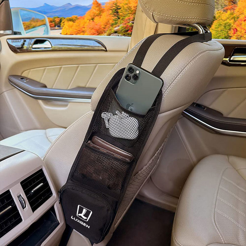Car Seat Organizer Auto Seat Side Storage Hanging Bag Multi-Pocket Drink Holder Mesh Pocket For Luxgen U6 U7 5 7 Car Accessories