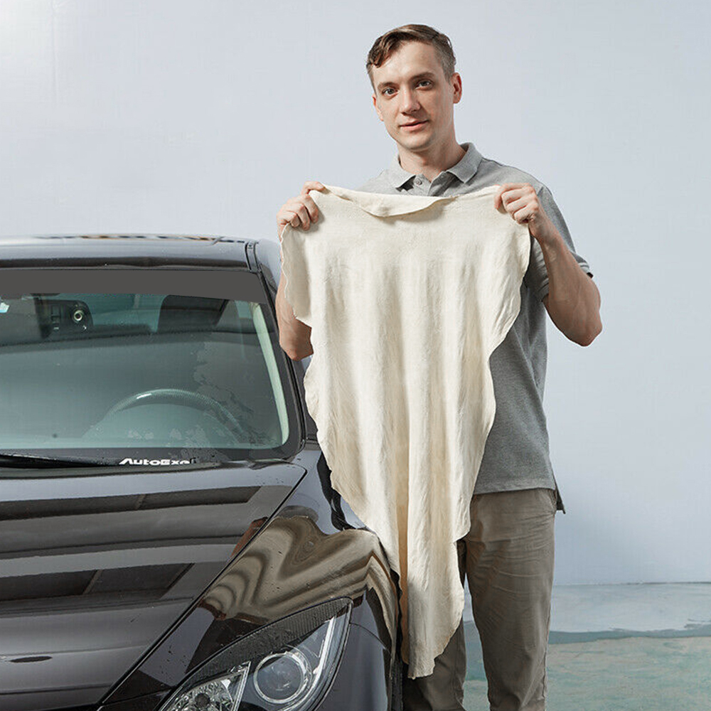 Car Cleaning Cloth Deerskin Leather Towel Drying Car Leather Cloth Super Absorbent Oil Tanned Washing Towels Clean Accessorie