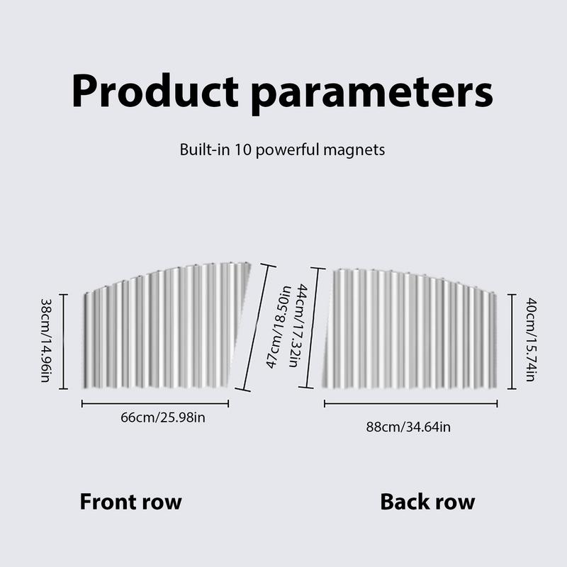 Magnetic Car Sun Shade Car Retractable Curtains Truck Blackout Curtains Car Side Window Sun Shade Car Front and Rear Sun Shade