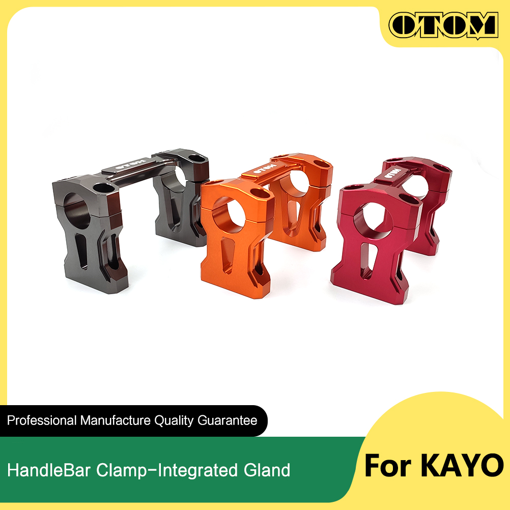 OTOM 28MM Motorcycle Handlebar Clamp Mount Base Handle Bars Riser w/ Mount Bolts CNC Aluminum For KAYO T4 GUIZUN MX6 Off-road