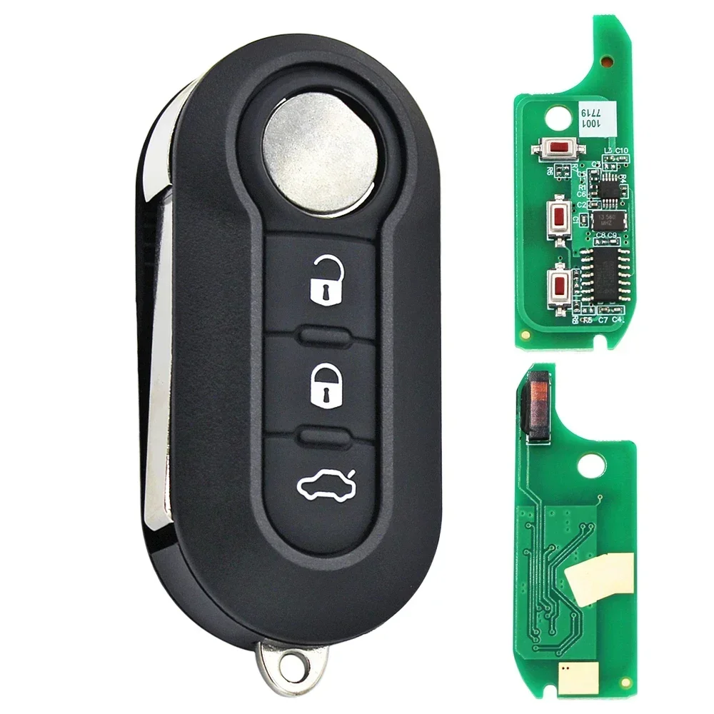 Ecusells Remote Car Key 433.92Mhz PCF7946 Chip For Fiat 500 500L Doblo Qubo Grande Punto 2006-2013 Delphi / Marelli BSI System
