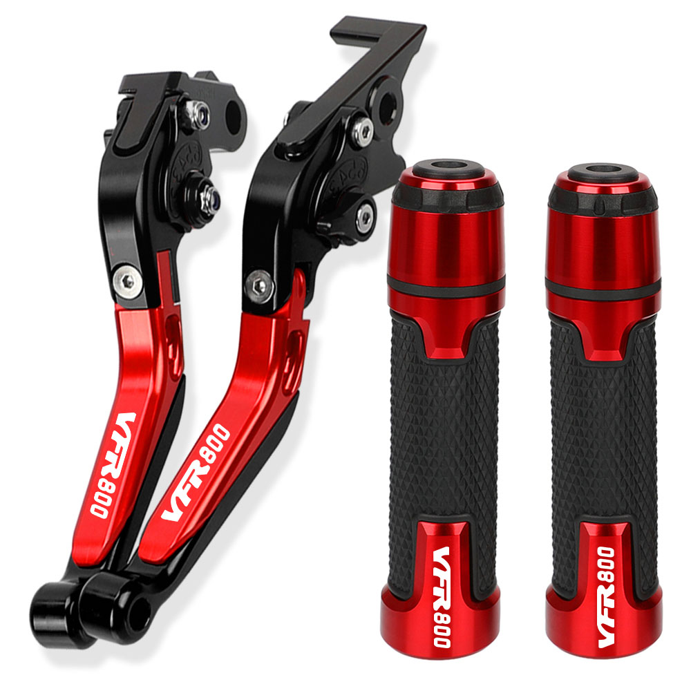 For HONDA VFR800 FI WI 1998 1999 2000 2001 Motorcycle CNC Adjustable Brake Clutch Levers 22MM Handlebar Hand Grips ends VFR 800