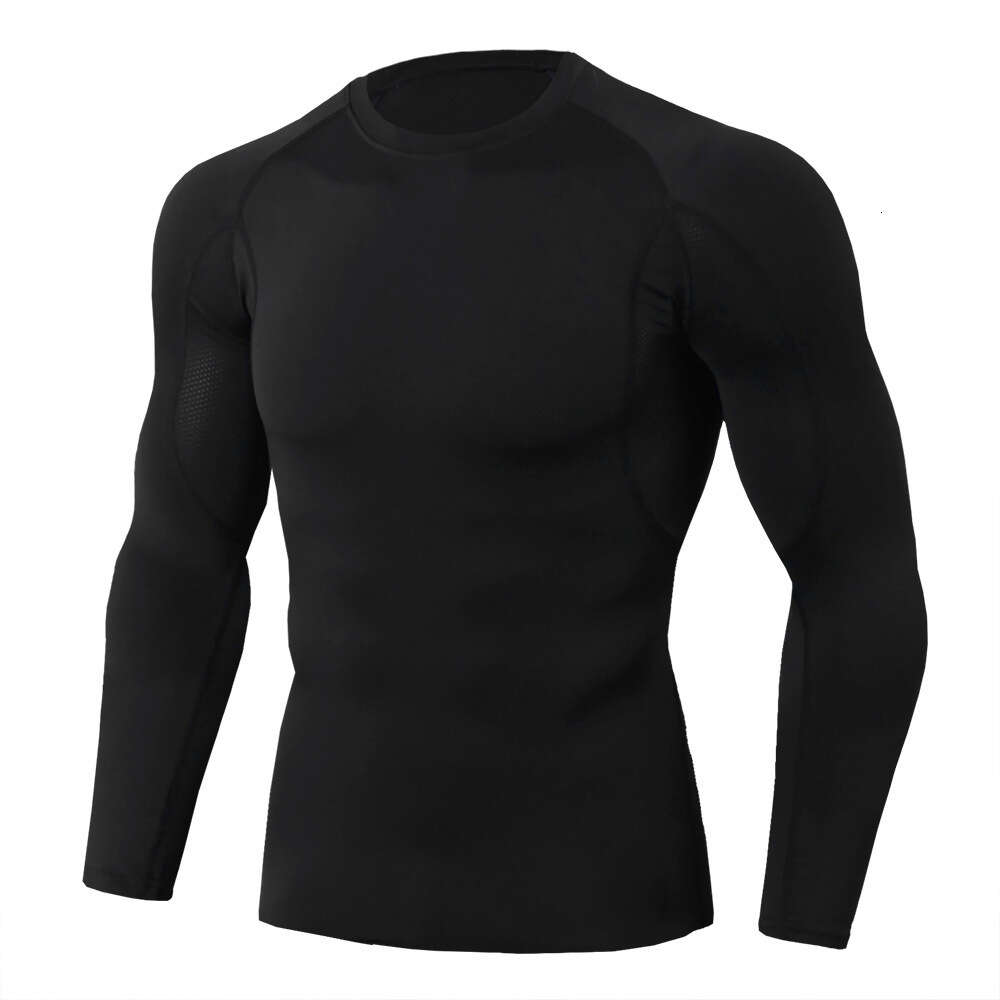 Ddmytiger PRO Tight Fiess Running Training Elastic Quick Drying Round Neck Long Sleeve Men S T Shirt H