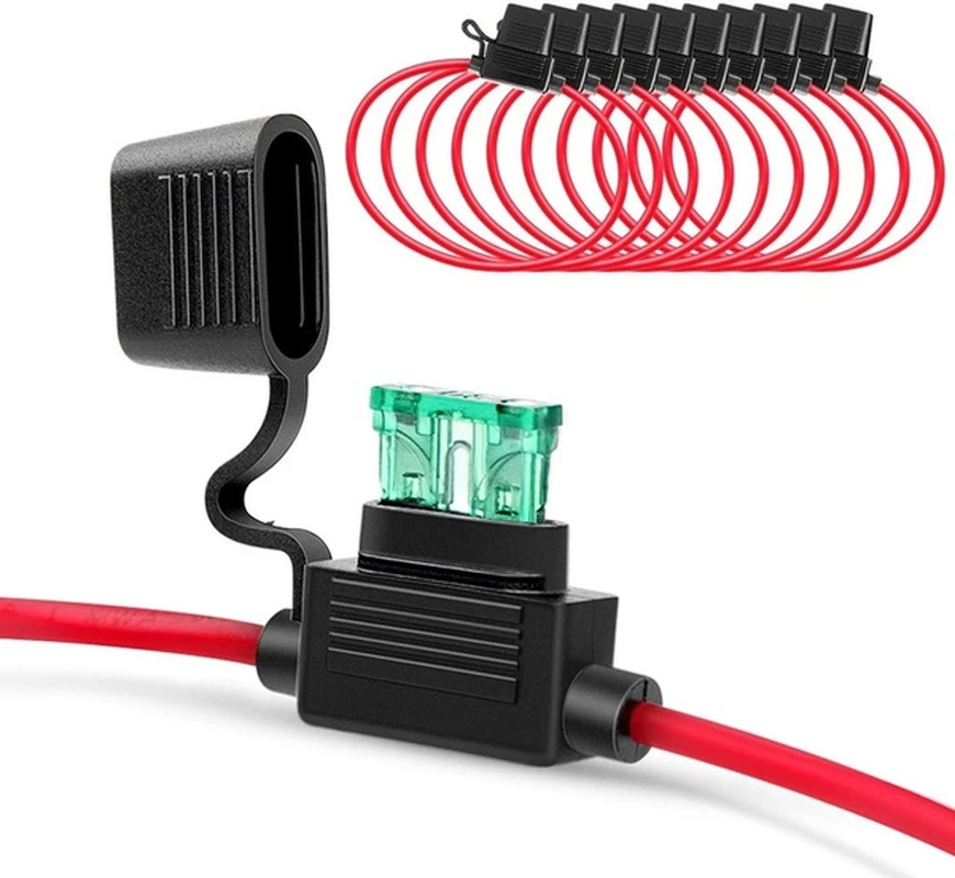 5/10pcs Car Fuse Holder Mini Blade Adapter Splash-proof Box in Line Cutoff Switch Socket 12V 30A Car Waterproof Fuse Socket
