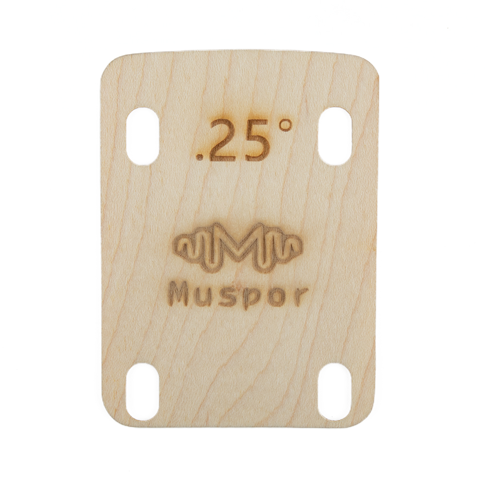 3 Pcs Electric Guitar Neck Shims Maple Plate 0.25 0.5 1 Degree Replacement Parts For Guitars With A Tune-o-matic Bridge