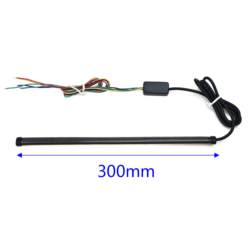 30cm Motorcycle Sequential Switchback Flowing LED Tail Brake Turn Signal Strip Lights Waterproof IP67 Motorcycle Taillights Lamp