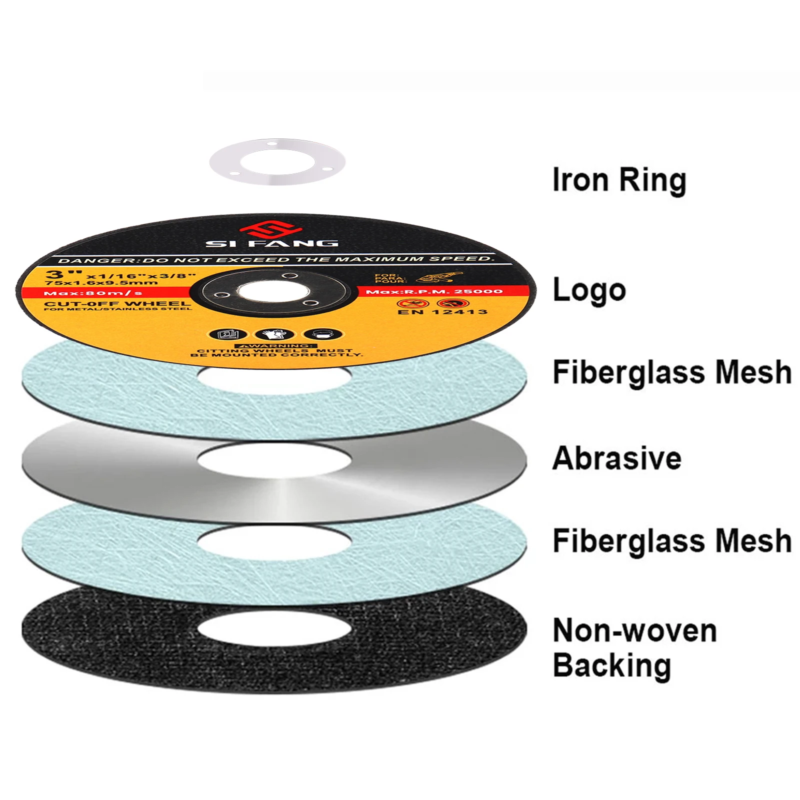 30PCS Metal Cutting Disc 75mm Resin Grinding Wheel Disc For Stainless Steel Iron Angle Grinder Cutting Circular Saw