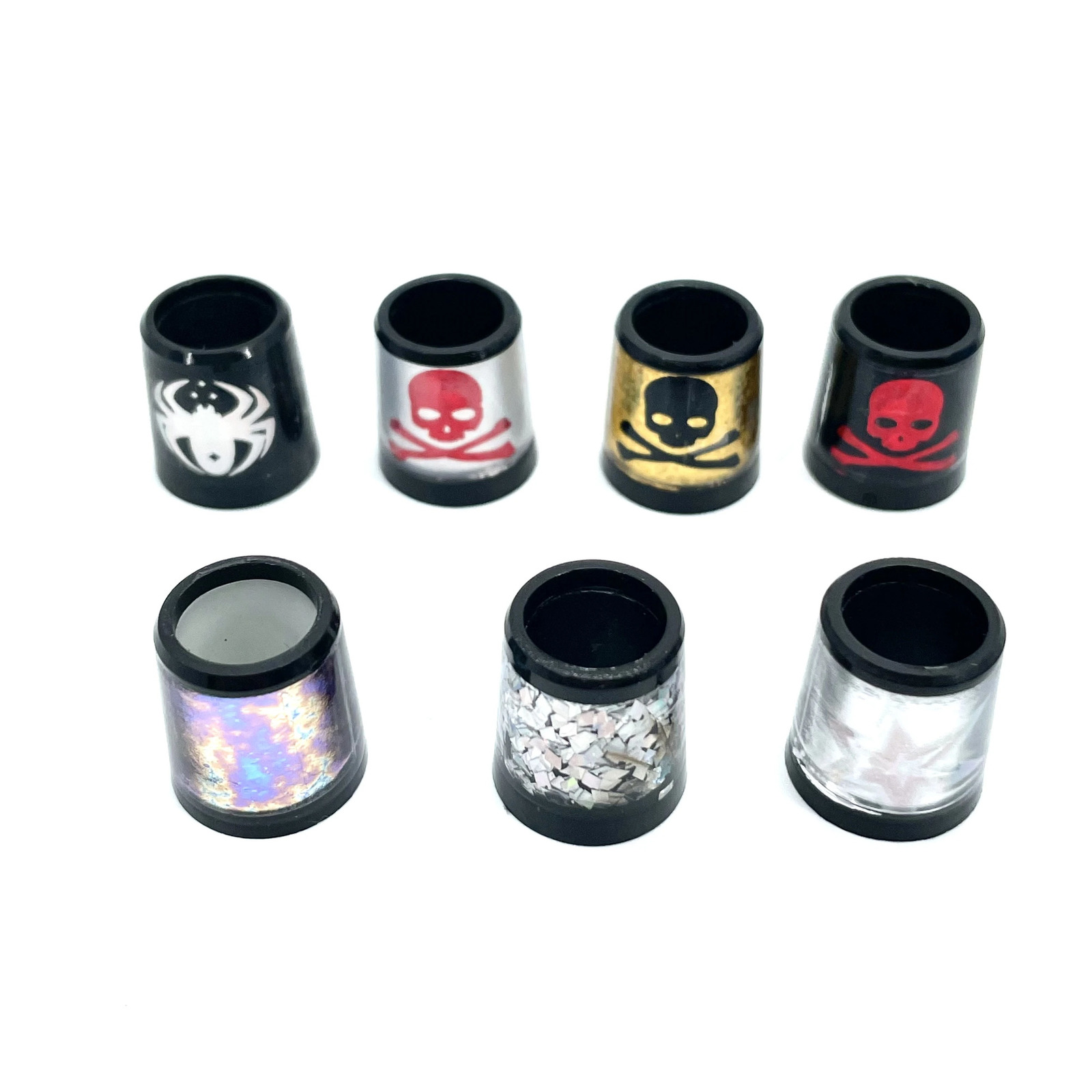 10pcs Plastic Golf Colored Skull Ferrules Fit Iron Shaft spec 93 15137mminner higher outer size 240513