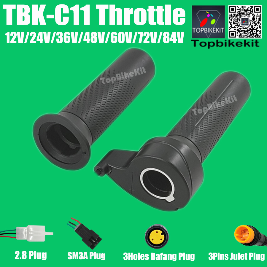 T Ebike Bafang Motor Throttle Julet WP/2.8/SM/Higo Plug Ebike Twist Grip throttle for Bafang Mid Motor 22.2mm Handlbar