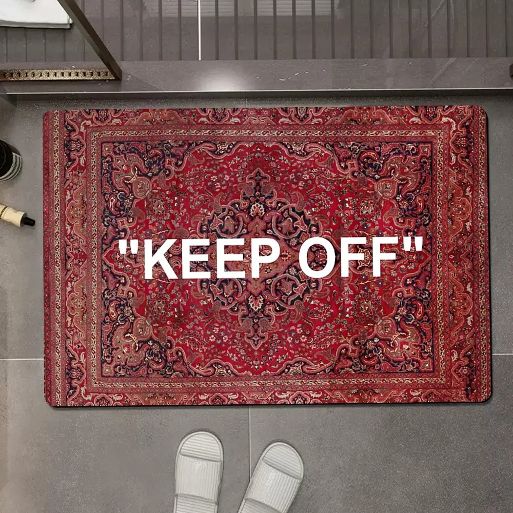 KEEP OFF Floor Mat Anti-Slip Kitchen Bedroom Handmade Tufted Rug Carpet Living Room Entrance Rug
