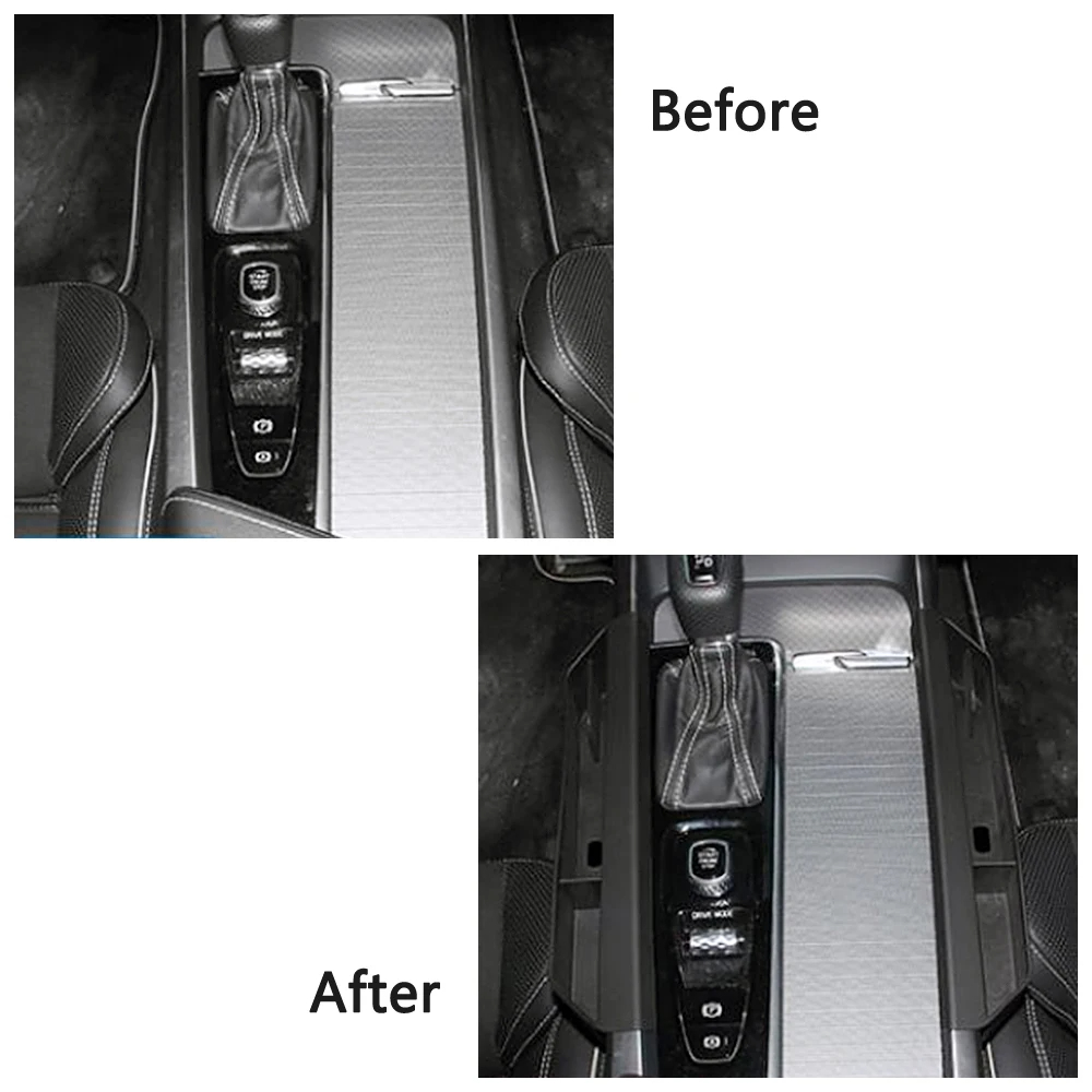 For XC60 LHD 2018 2022 Central Console Gear Shift Panel Side Handing Storage Box Refit Holder Tray Car Stowing Tidying