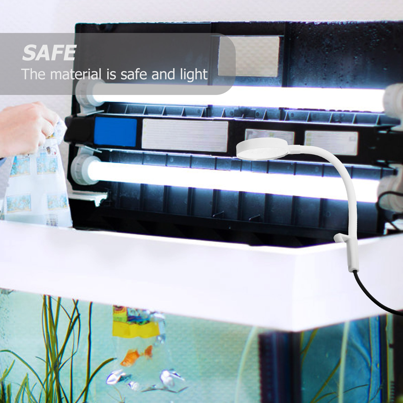 LED Fish Tank Lights Small Plant Accessories Compact Aquarium Jellyfish Plastic Reusable Lamp