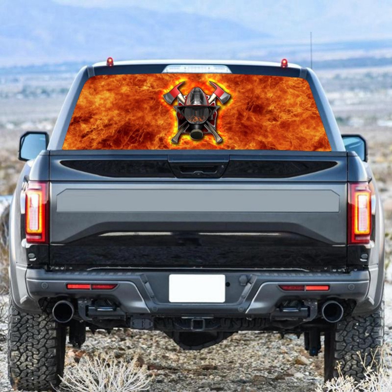 A162 For Truck Suv Pickup 3D Rear Windshield Sticker Sun Visor Decor Rear Window Glass Poster 168 X 74CM / 66 X 29 Inch