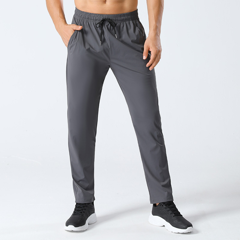 Elastic outdoor sports pants, men's summer ultra-thin cool feeling ice silk quick drying pants, men's casual pants
