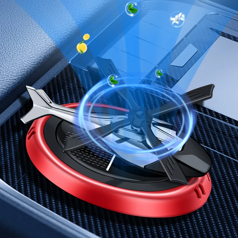 Air Freshener Solar Power Helicopter Car Dashboard Fragrance Solar Energy Airplane Diffuser Alloy Plane Auto Accessories