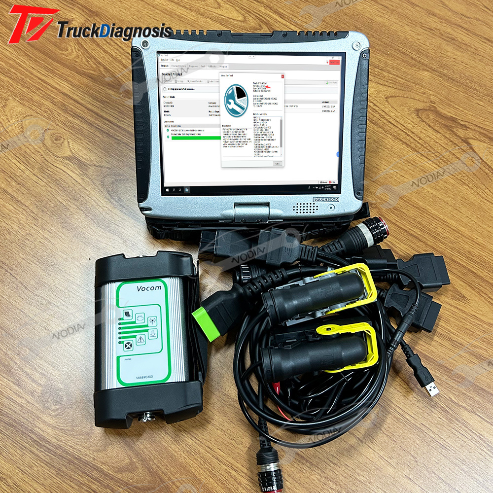 88890300 VOCOM VOCOM 1with ECU programming test cable For /Mack Test Diagnostic Tool and CF19 laptop Ready to use