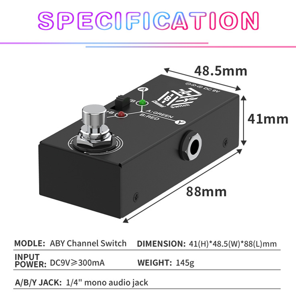 1pc ABY Guitar Effect Pedal Bidirectional Circuit Processor Bidirectional Circuit Selector For Electric Guitars Basses Parts